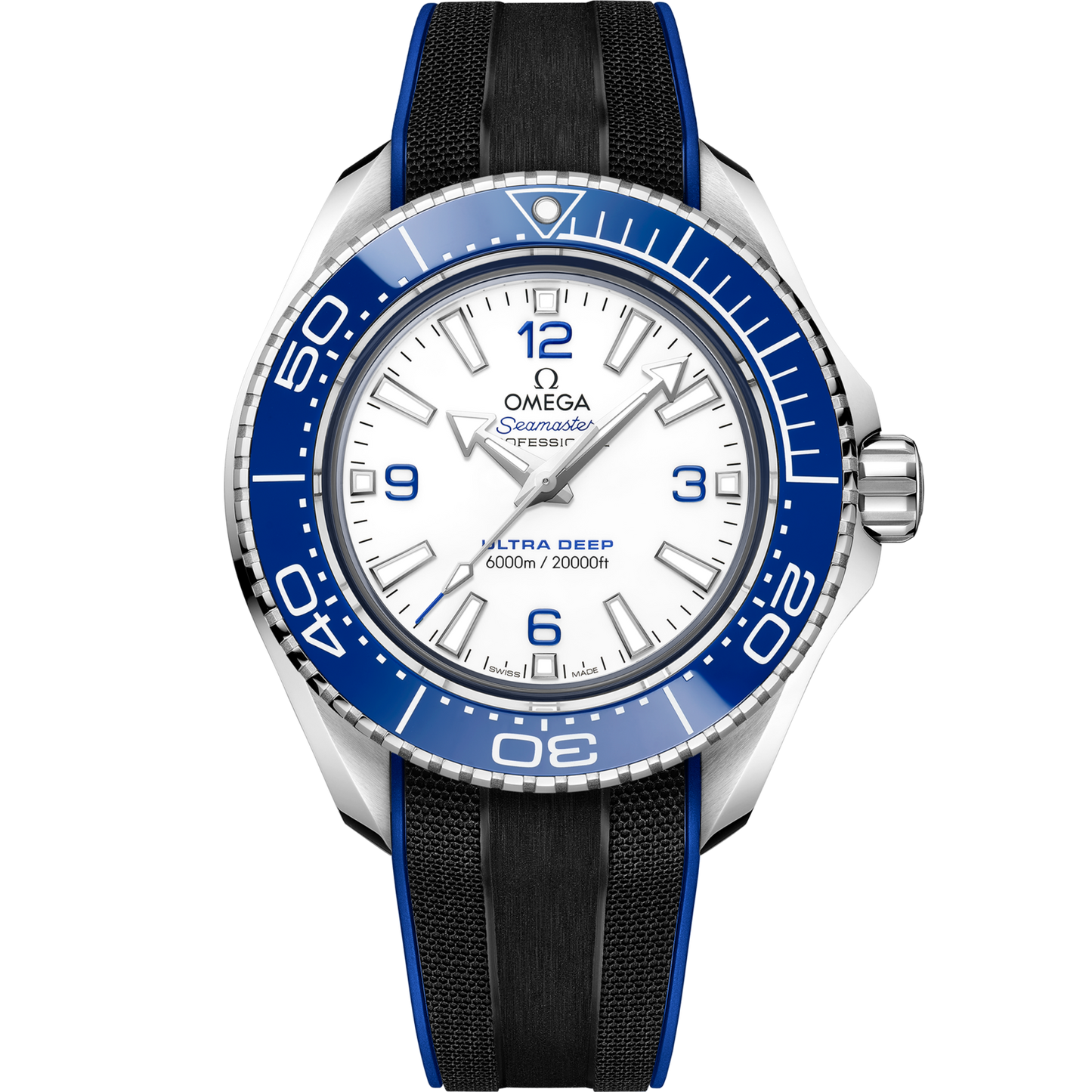 Omega Seamaster Planet Ocean 6000M 45.5 mm White Dial O‑MEGASTEEL Strap 215.32.46.21.04.001