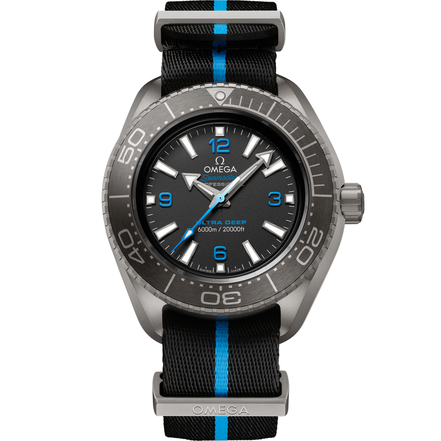 Omega Seamaster Planet Ocean 6000M 45.5 mm Black Dial Titanium Strap 215.92.46.21.01.001