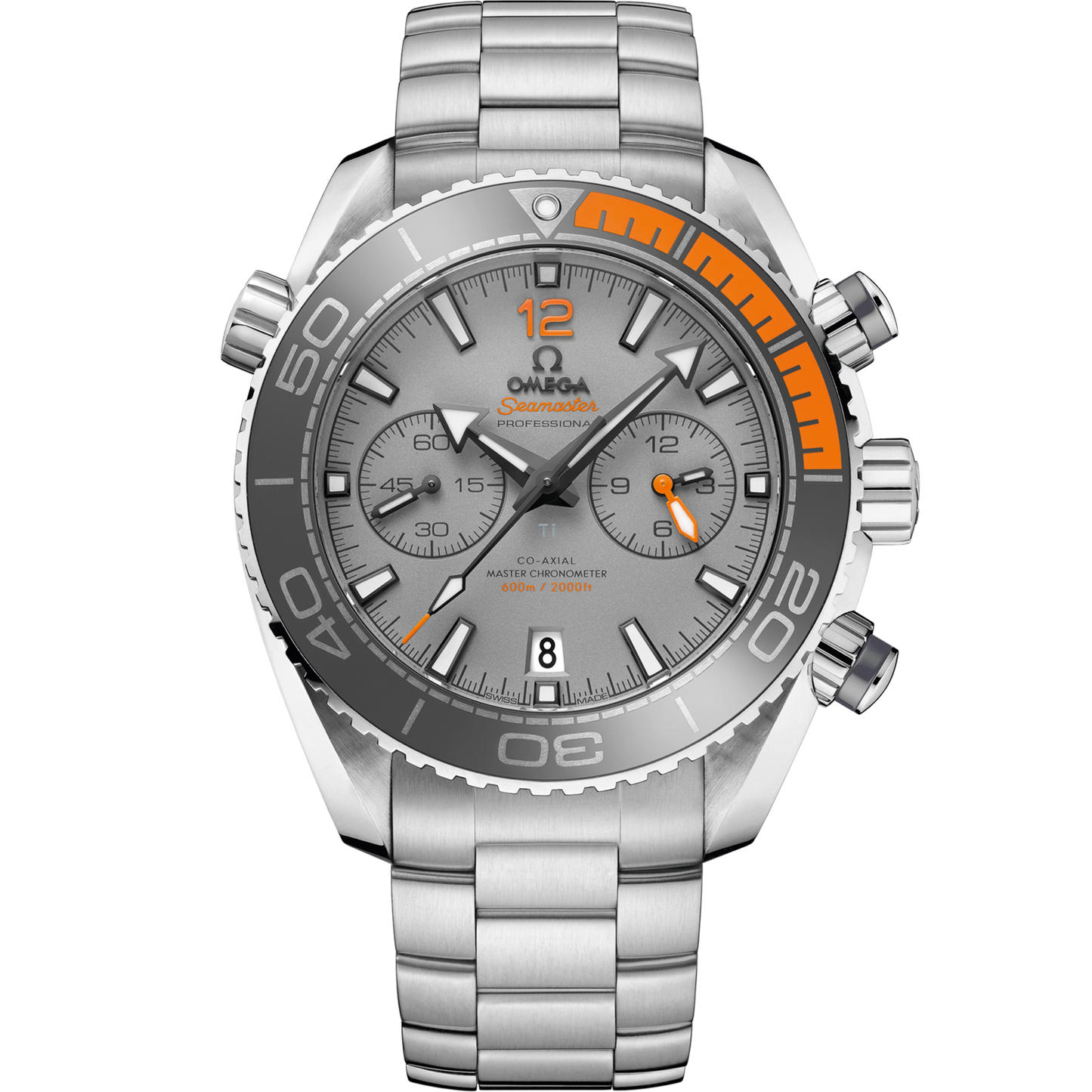 Omega Seamaster Planet Ocean 600M 45.5 mm Grey Dial Titanium Bracelet 215.90.46.51.99.001