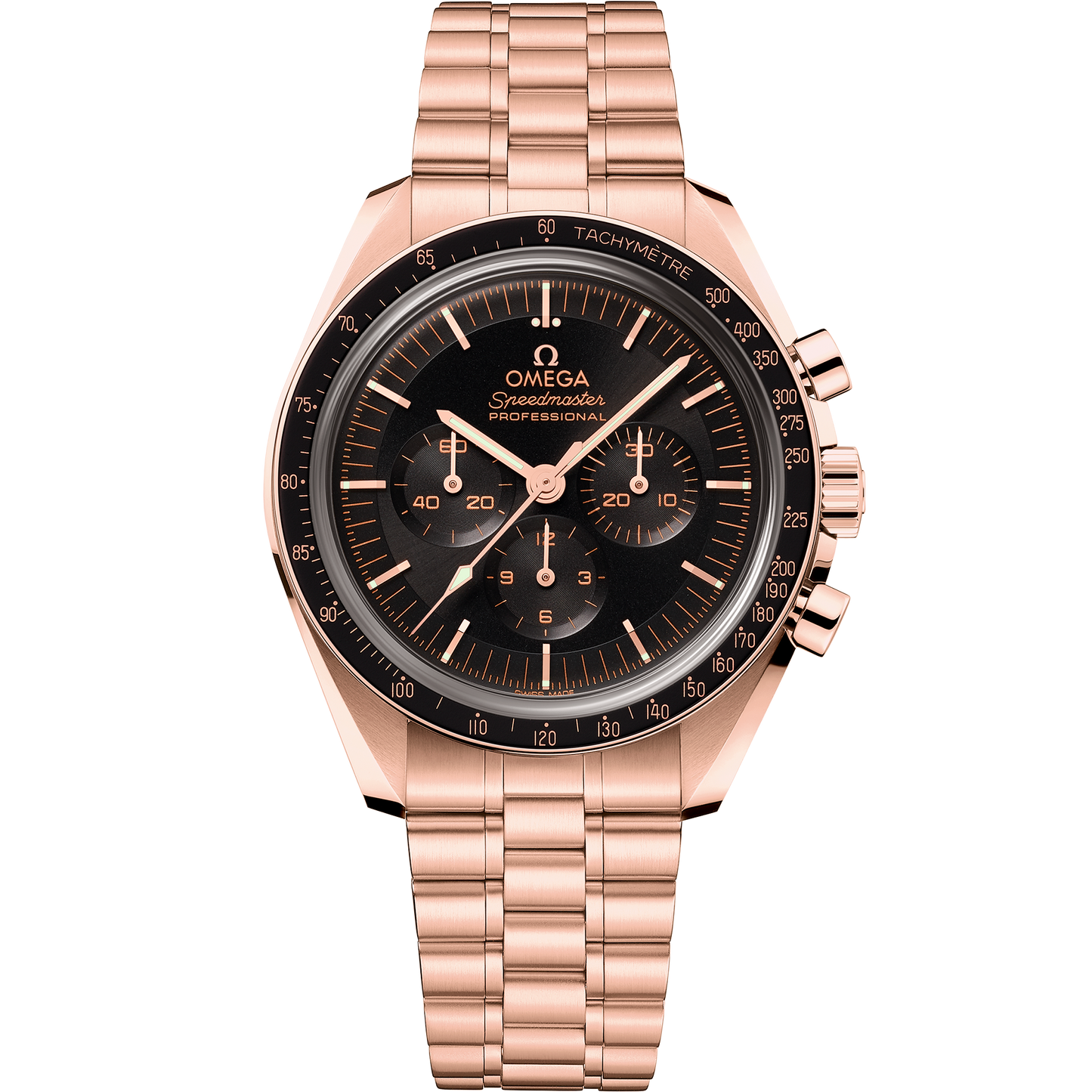 Omega Speedmaster Moonwatch Professional 42 mm Black Dial Sedna™ 18k Rose Gold Bracelet 310.60.42.50.01.001