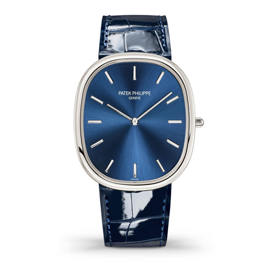 Patek Philippe Golden Ellipse «Grand-taille», Platinum, 34.5 x 39.5 mm, Ref# 5738P-001