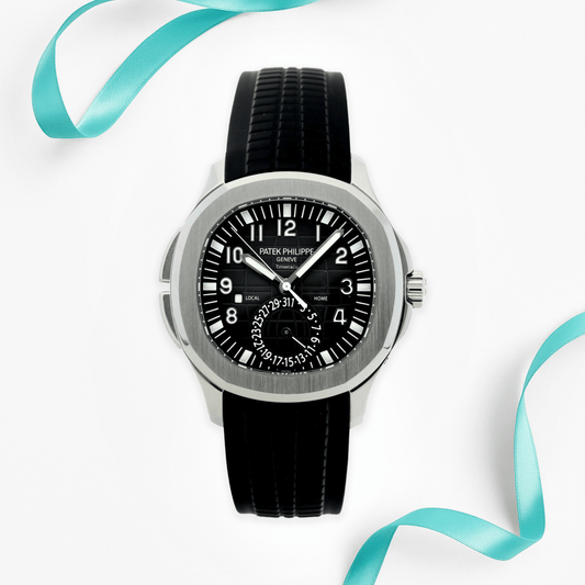 Patek Philippe Aquanaut 5164A-001 Tiffany & Co. 'Travel Time' Stainless Steel Black Dial