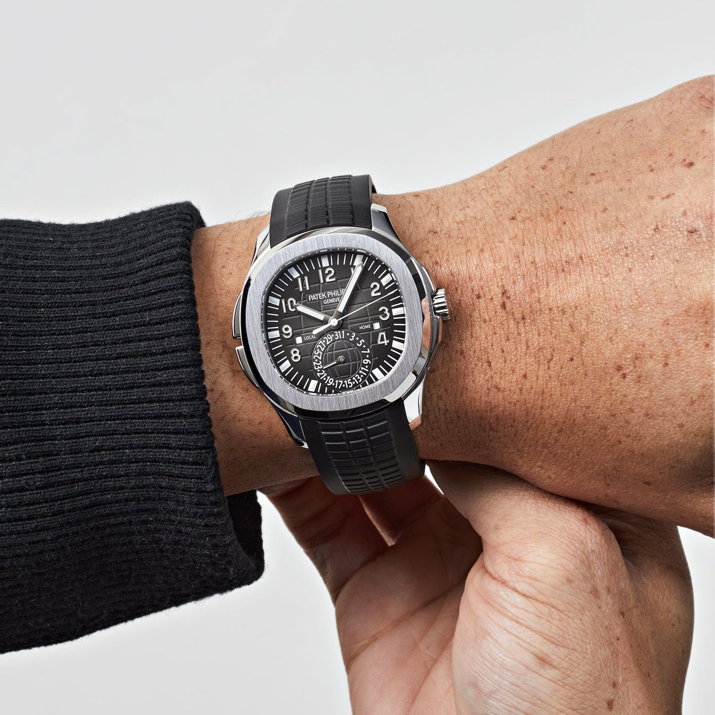 Patek Philippe Aquanaut 5164A-001 Travel Time Stainless Steel Black Dial