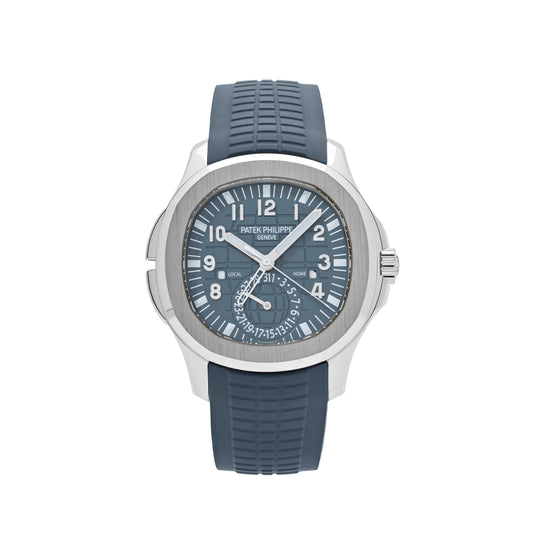 Patek Philippe Aquanaut 5164G-001 'Travel Time' White Gold Blue-Gray Dial (2025)