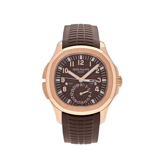 Patek Philippe Aquanaut 5164R-001 Travel Time Brown Dial Rose Gold (2025)