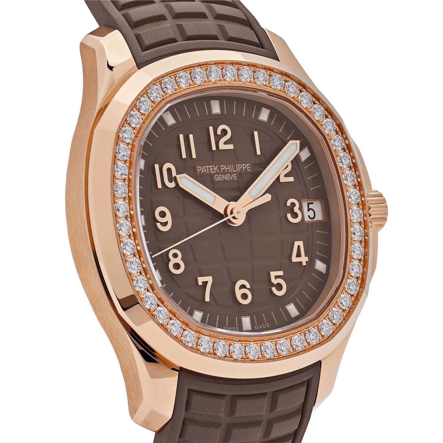 Patek Philippe Aquanaut 5268/200R-010 Rose Gold Taupe Brown Dial Diamond Bezel (2023)