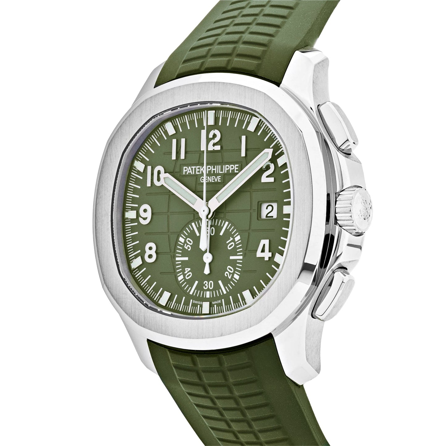 Patek Philippe Aquanaut 5968G-010 Chronograph White Gold Khaki Green Dial (2025)