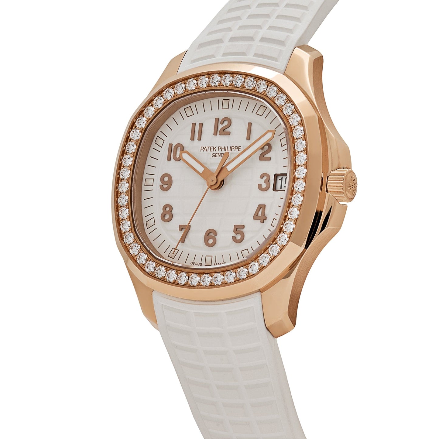 Patek Philippe Aquanaut Luce 5268/200R-001 Rose Gold Diamond Bezel White Dial
