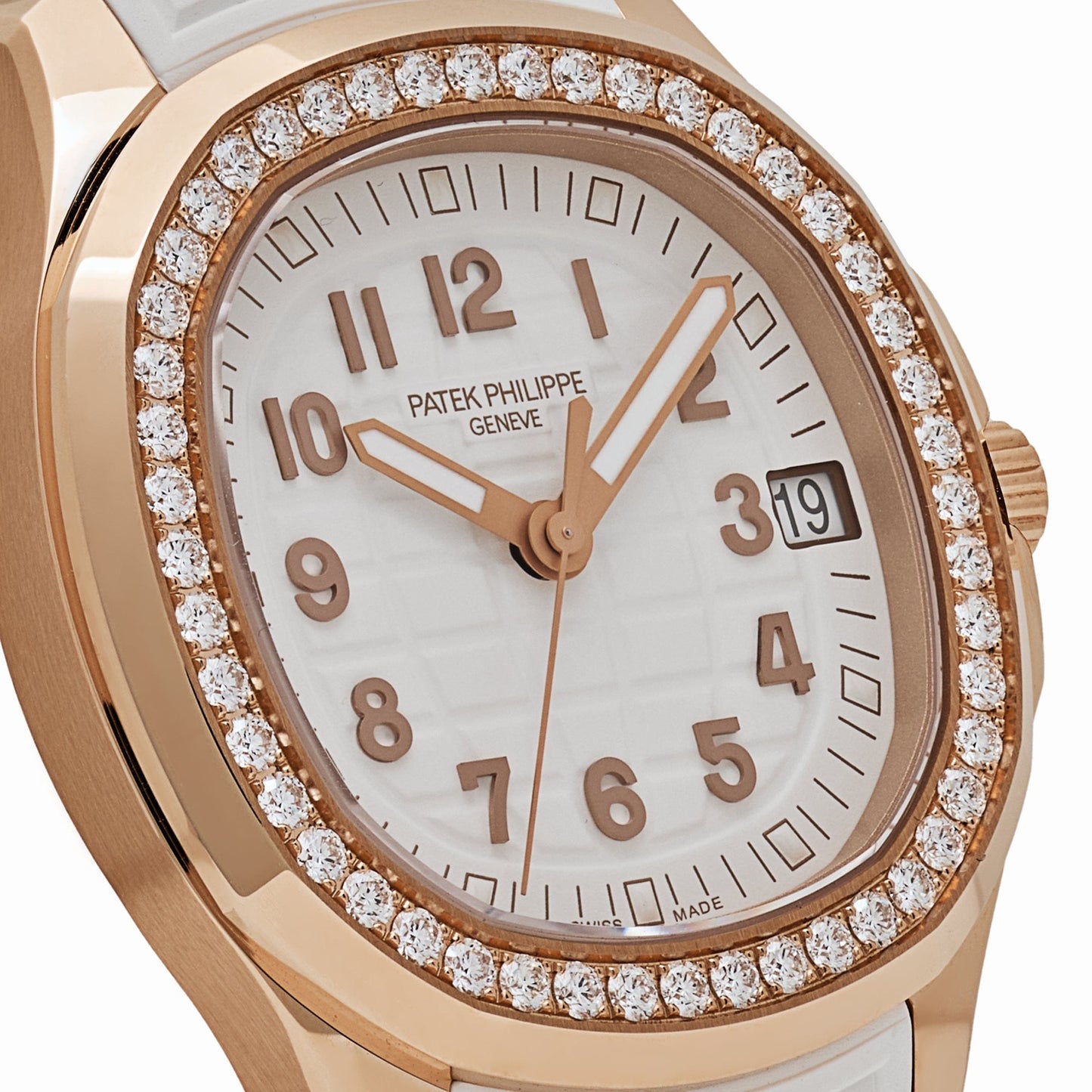 Patek Philippe Aquanaut Luce 5268/200R-001 Rose Gold Diamond Bezel White Dial