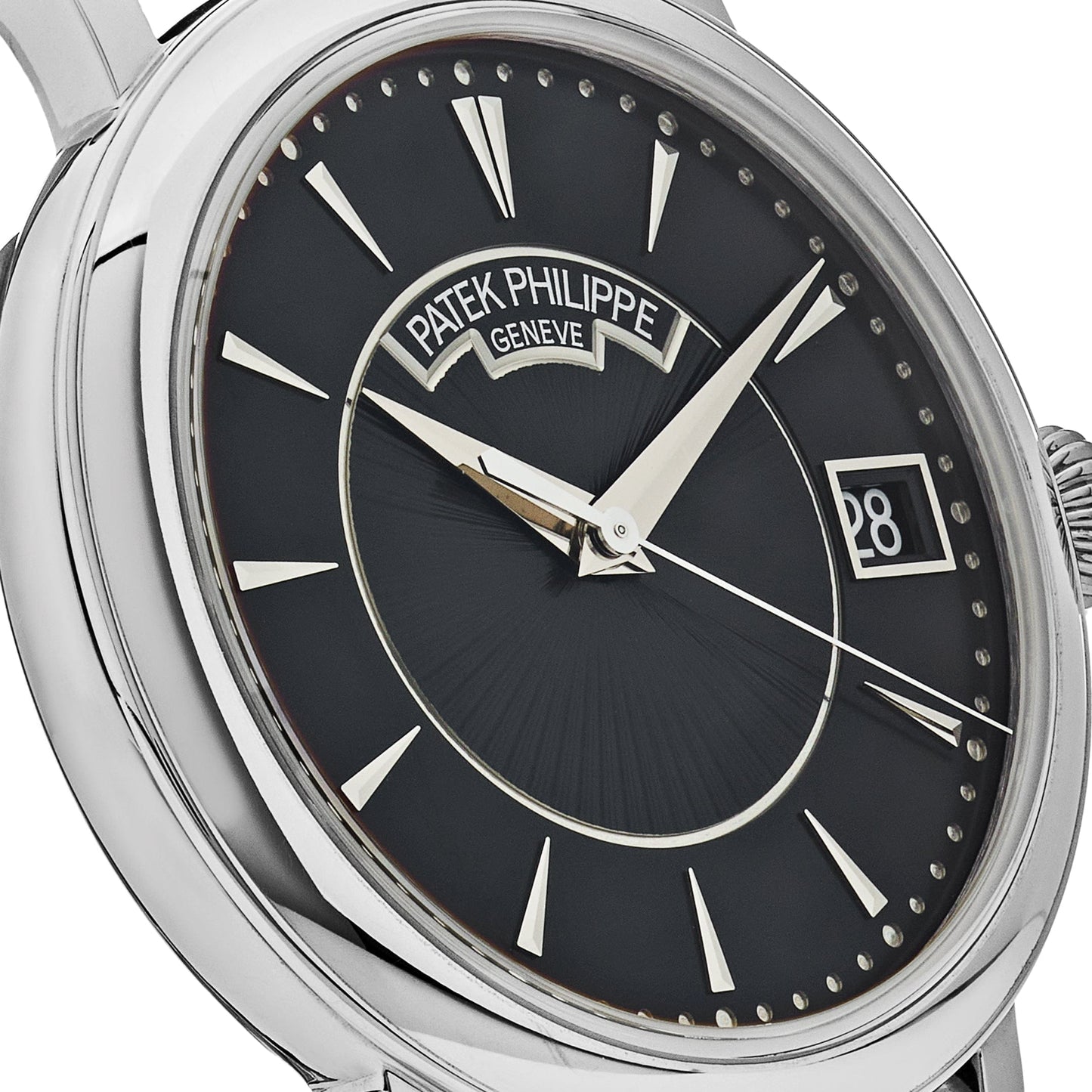 Patek Philippe Calatrava 5153G-001 Date White Gold Black Dial