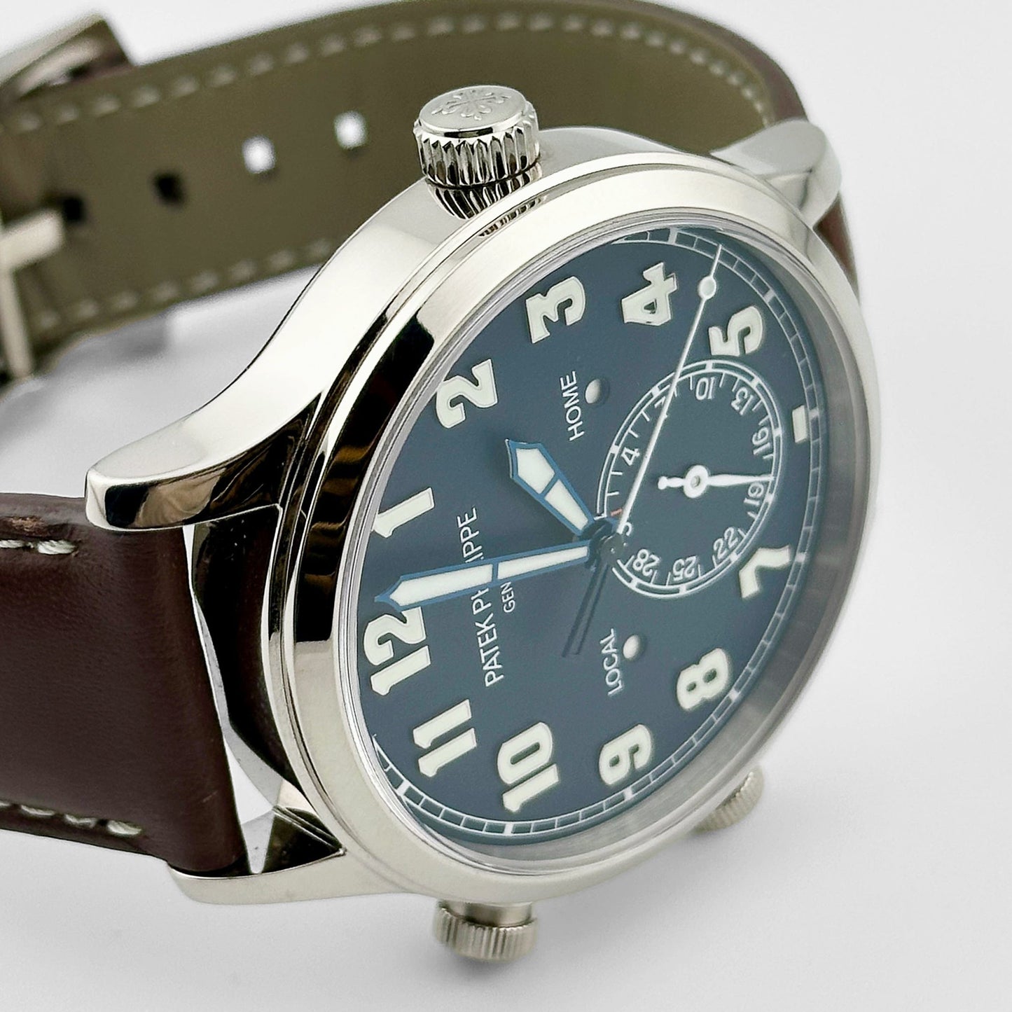 Patek Philippe Calatrava 5524G-001 'Pilot' Travel Time White Gold Blue Dial