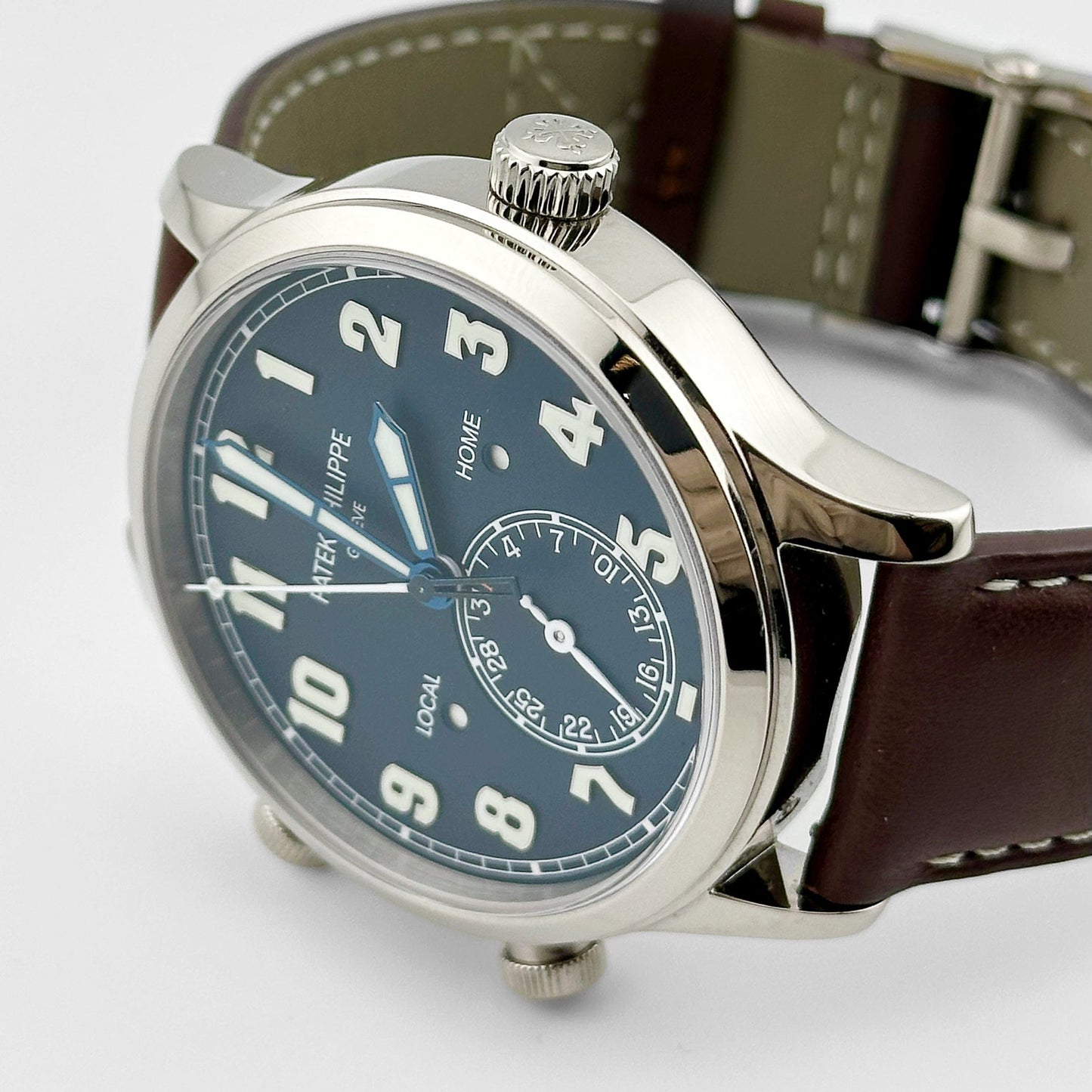 Patek Philippe Calatrava 5524G-001 'Pilot' Travel Time White Gold Blue Dial