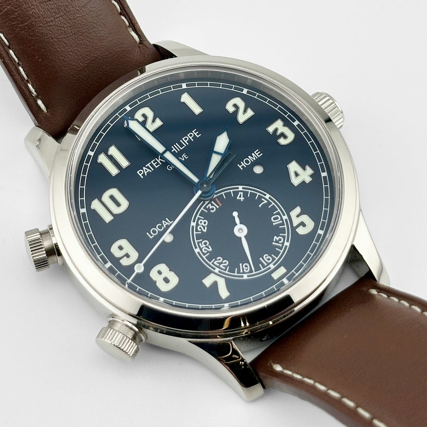 Patek Philippe Calatrava 5524G-001 'Pilot' Travel Time White Gold Blue Dial