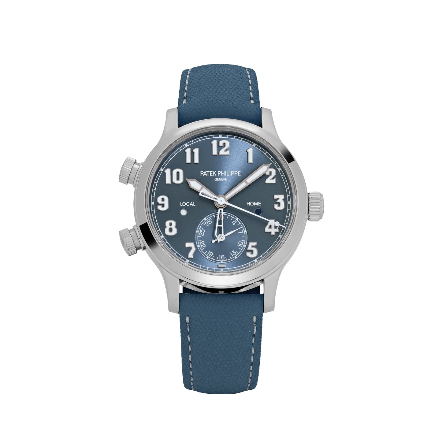 Patek Philippe Calatrava 7234A-001 'Pilot' Travel Time Stainless Steel Blue-Grey Dial Singapore Edition (2019)