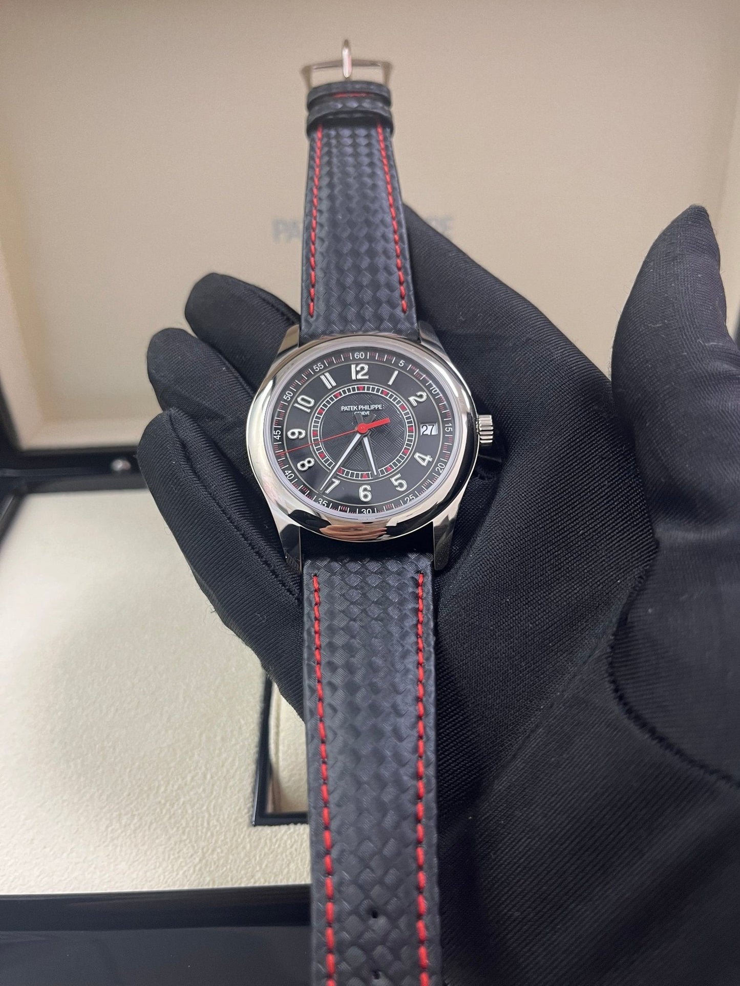 Patek Philippe Calatrava Black Date Sweep Seconds (Ref# 6007G-010)