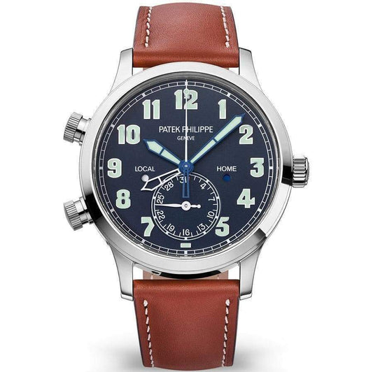 Patek Philippe Calatrava Pilot Travel Time Complication 42mm 5524G Blue Dial