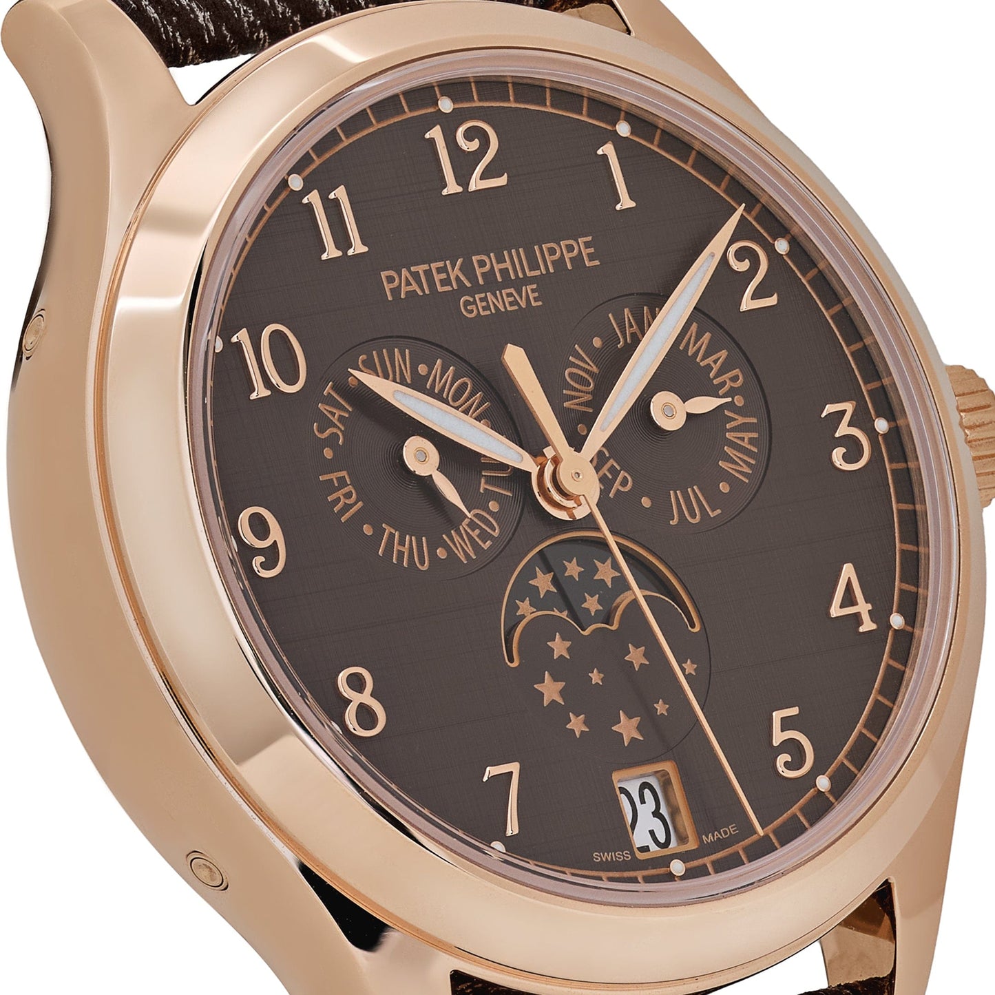 Patek Philippe Complications 4946R-001 Annual Calendar Moon Phases Rose Gold Chestnut Satin Dial (2025)