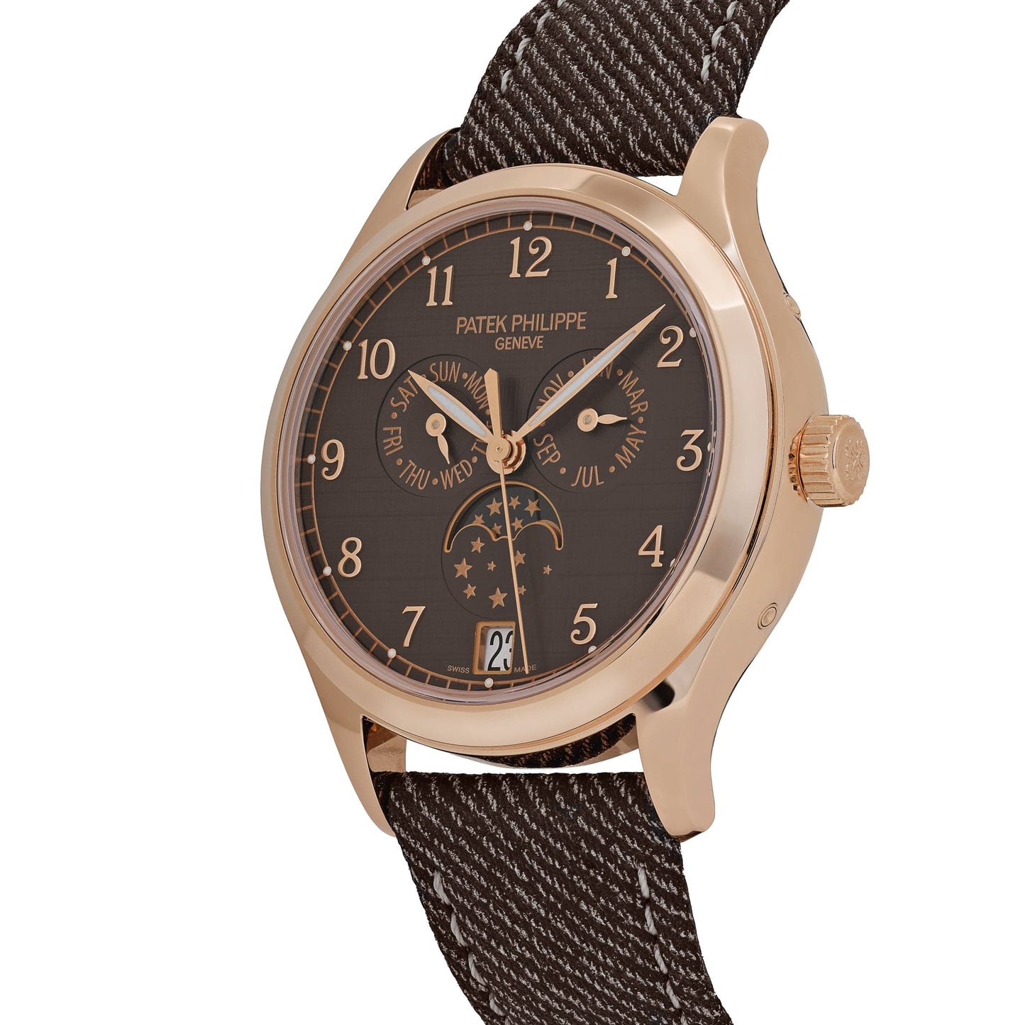 Patek Philippe Complications 4946R-001 Annual Calendar Moon Phases Rose Gold Chestnut Satin Dial (2025)