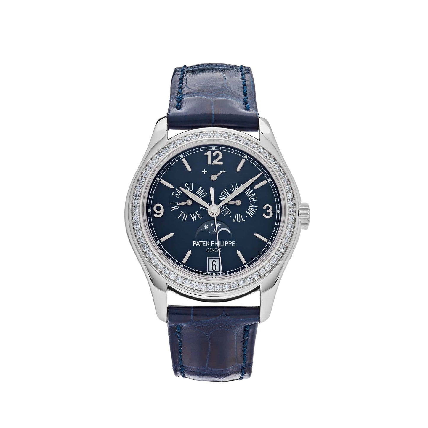 Patek Philippe Complications 5147G-001 Diamond Bezel Annual Calendar Moon Phases