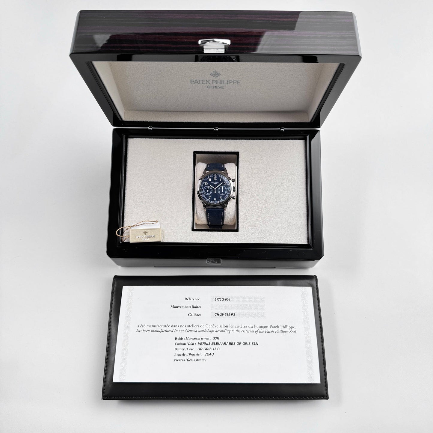Patek Philippe Complications 5172G-001 Chronograph White Gold Blue Dial (2020)