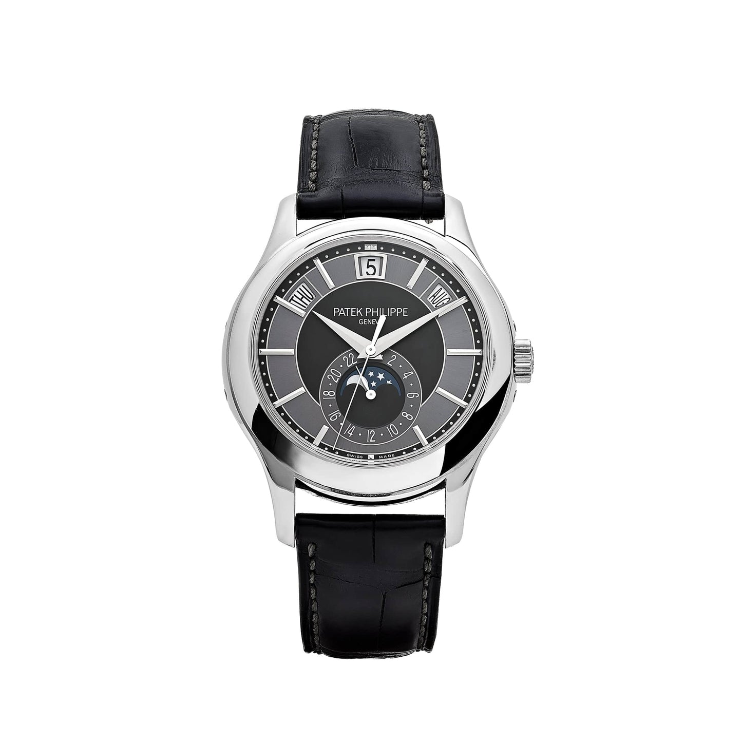 Patek Philippe Complications 5205G-010 Annual Calendar White Gold Black Dial