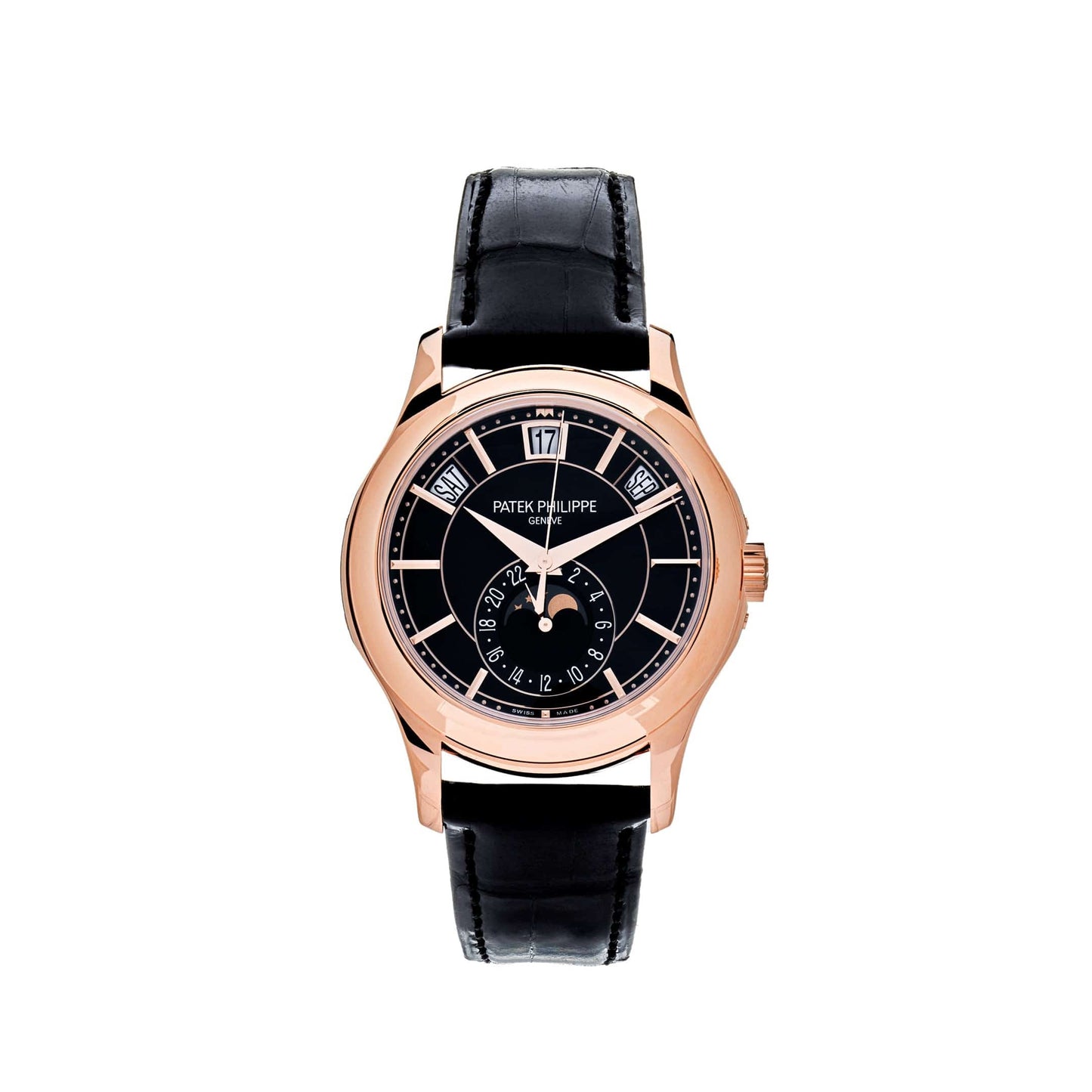 Patek Philippe Complications 5205R-010 Annual Calendar Rose Gold Black Dial