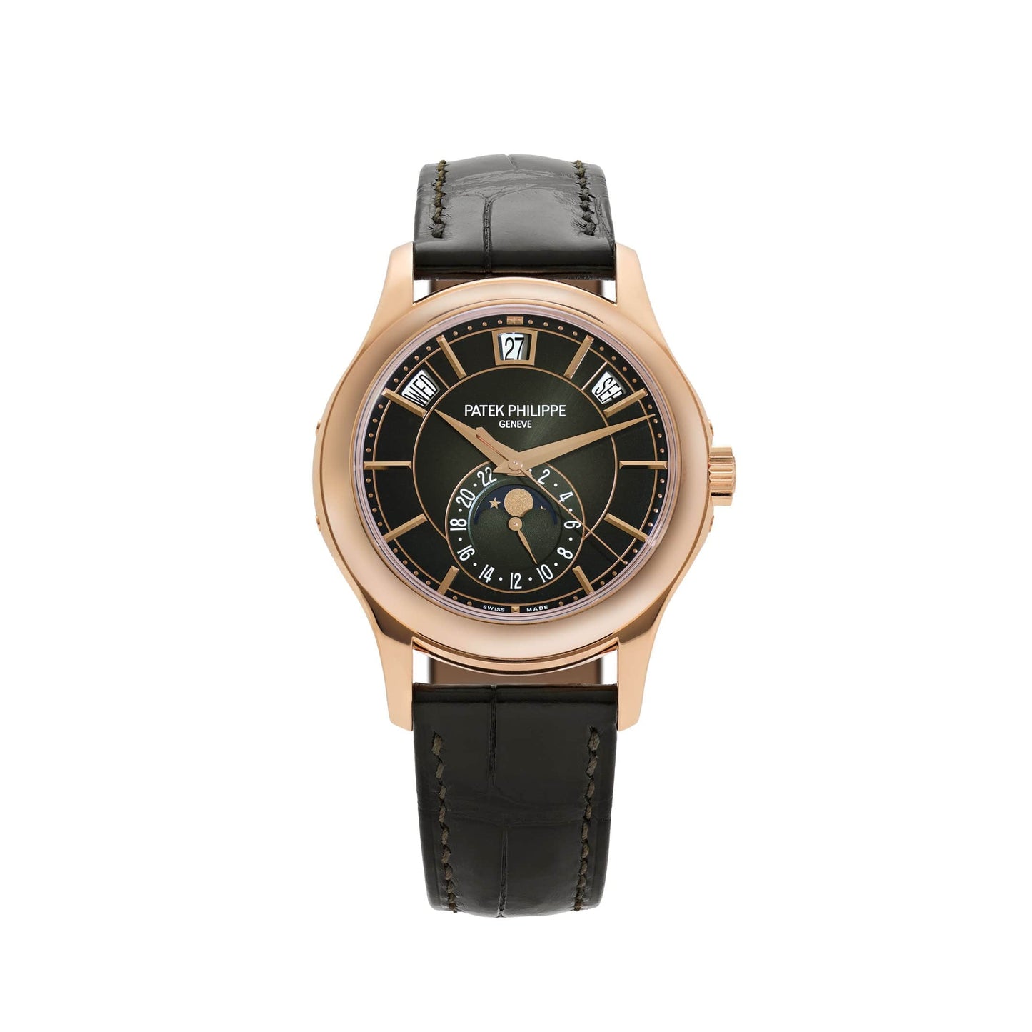 Patek Philippe Complications 5205R-011 Annual Calendar Moon Phases Rose Gold Green Dial (2022)