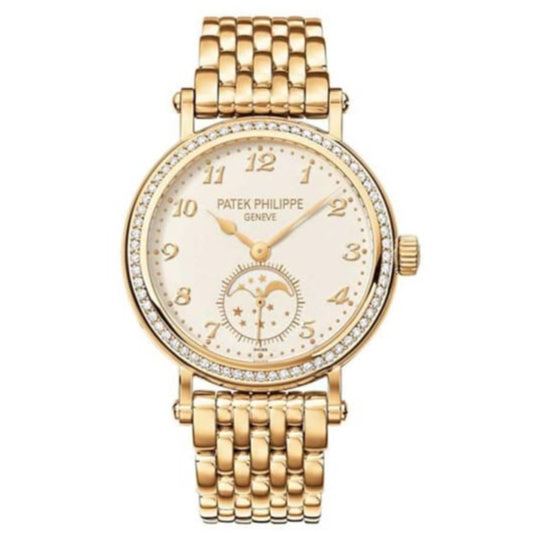 Patek Philippe Complications 33mm Grained Silvery-White Dial Yellow Gold 7121/1J-001