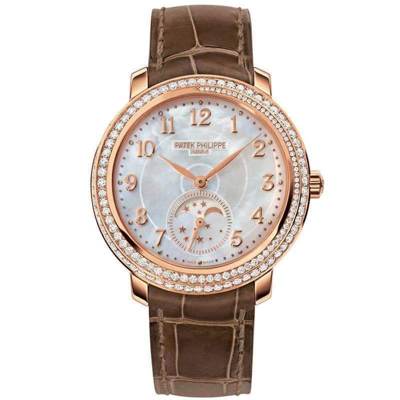 Patek Philippe Extra-Thin Diamond Ribbon Joaillerie Complication Moon Phase 33mm 4968R Mother Of Pearl Dial