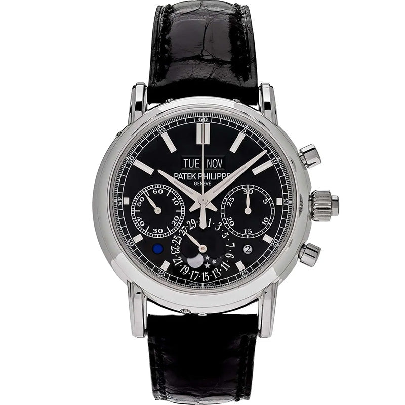 Patek Philippe Grand Complications 5204P-011 Perpetual Calendar Chronograph Platinum Black Dial