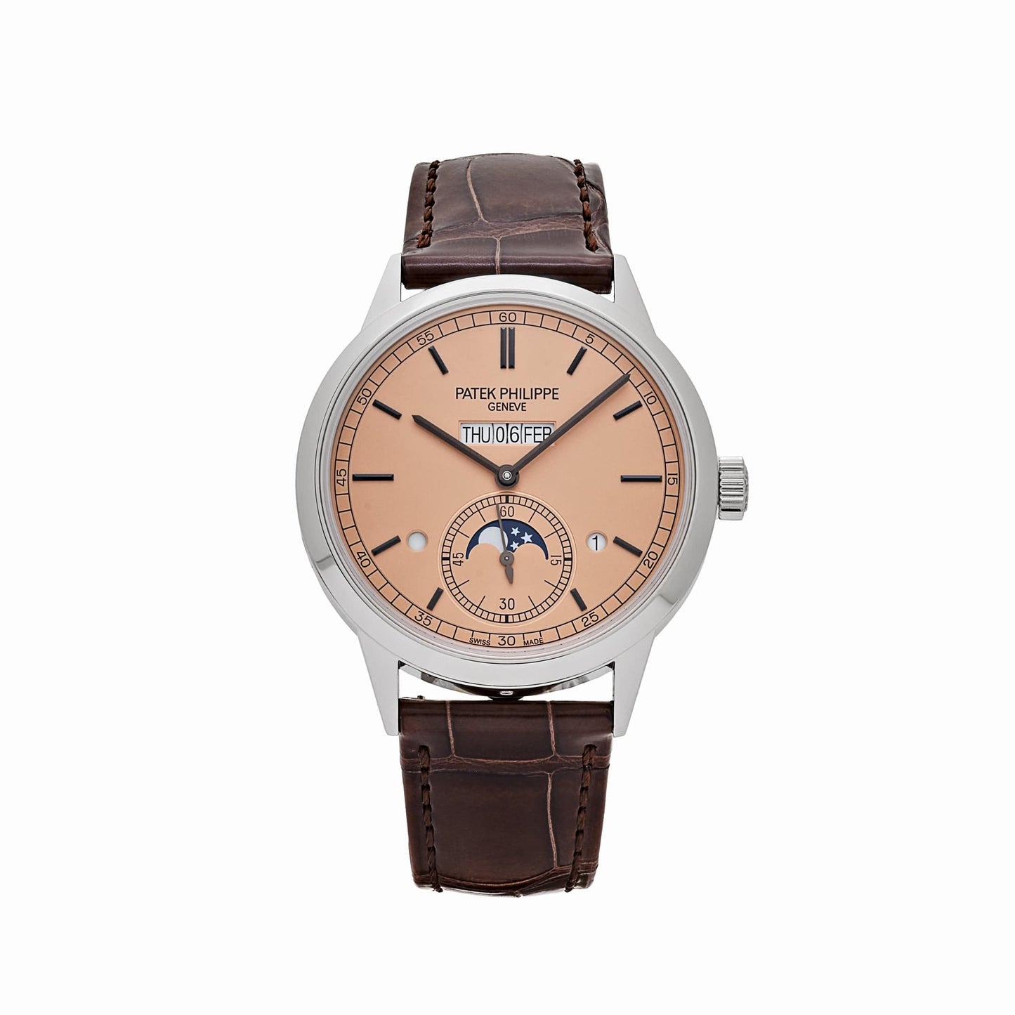 Patek Philippe Grand Complications 5236P-010 In-Line Perpetual Calendar Platinum Salmon Dial (2024)