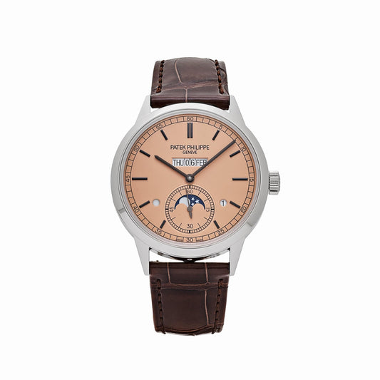 Patek Philippe Grand Complications 5236P-010 In-Line Perpetual Calendar Platinum Salmon Dial (2024)