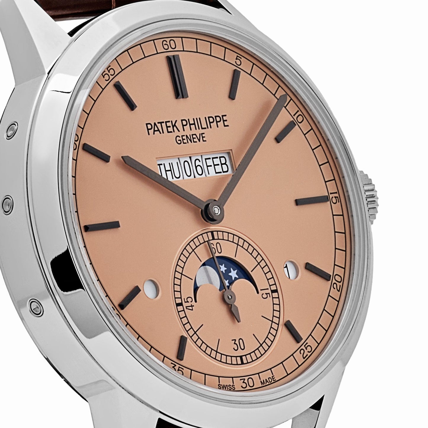 Patek Philippe Grand Complications 5236P-010 In-Line Perpetual Calendar Platinum Salmon Dial (2024)