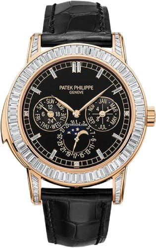 Patek Philippe Grand Complications Day-Date Annual Calendar Moon Phase 42mm Black Index Rose Gold Diamond Set Automatic | 5073R-001