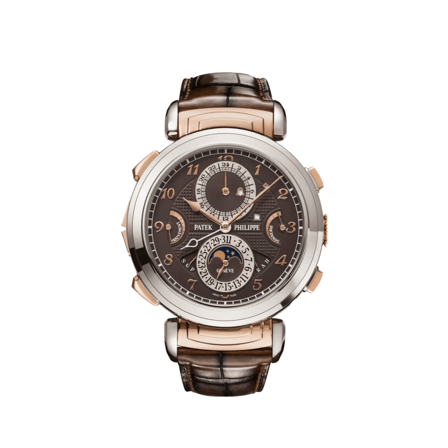 Patek Philippe Grandmaster Chime 6300GR-001 White Gold Rose Gold Brown Dial