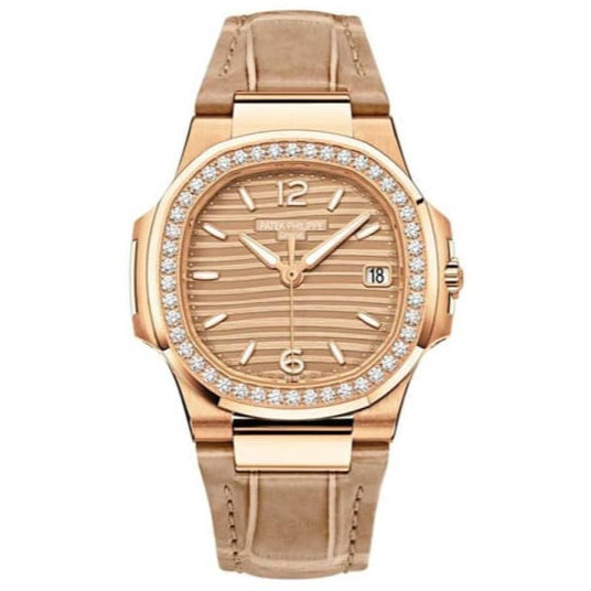 Patek Philippe 7010R-012 Nautilus 32mm Gold-Tone Dial Rose Gold