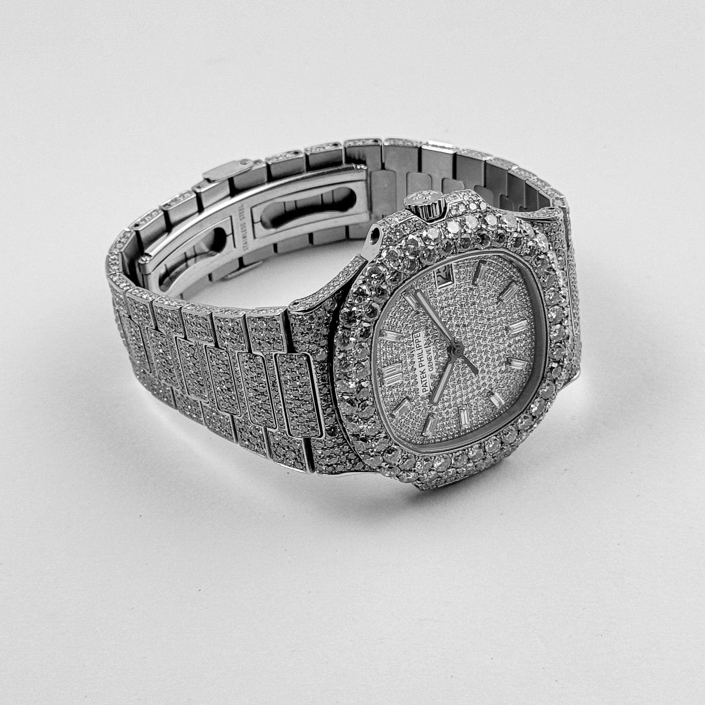 Patek Philippe Nautilus 5711/1A-011 Stainless Steel with Aftermarket Diamond Pavé Bezel and Case (2012)