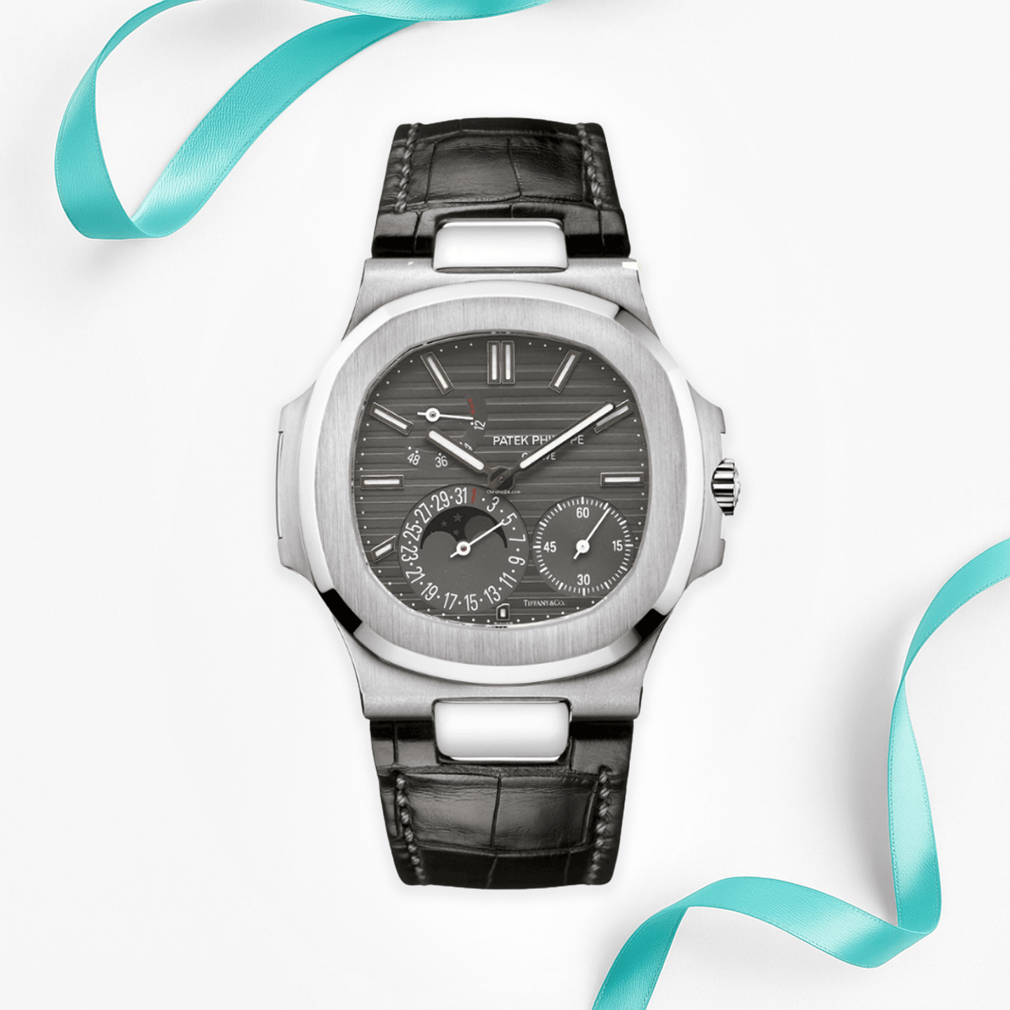 Patek Philippe Nautilus 5712G-001 'Tiffany & Co.' White Gold Grey Dial Moon Phases