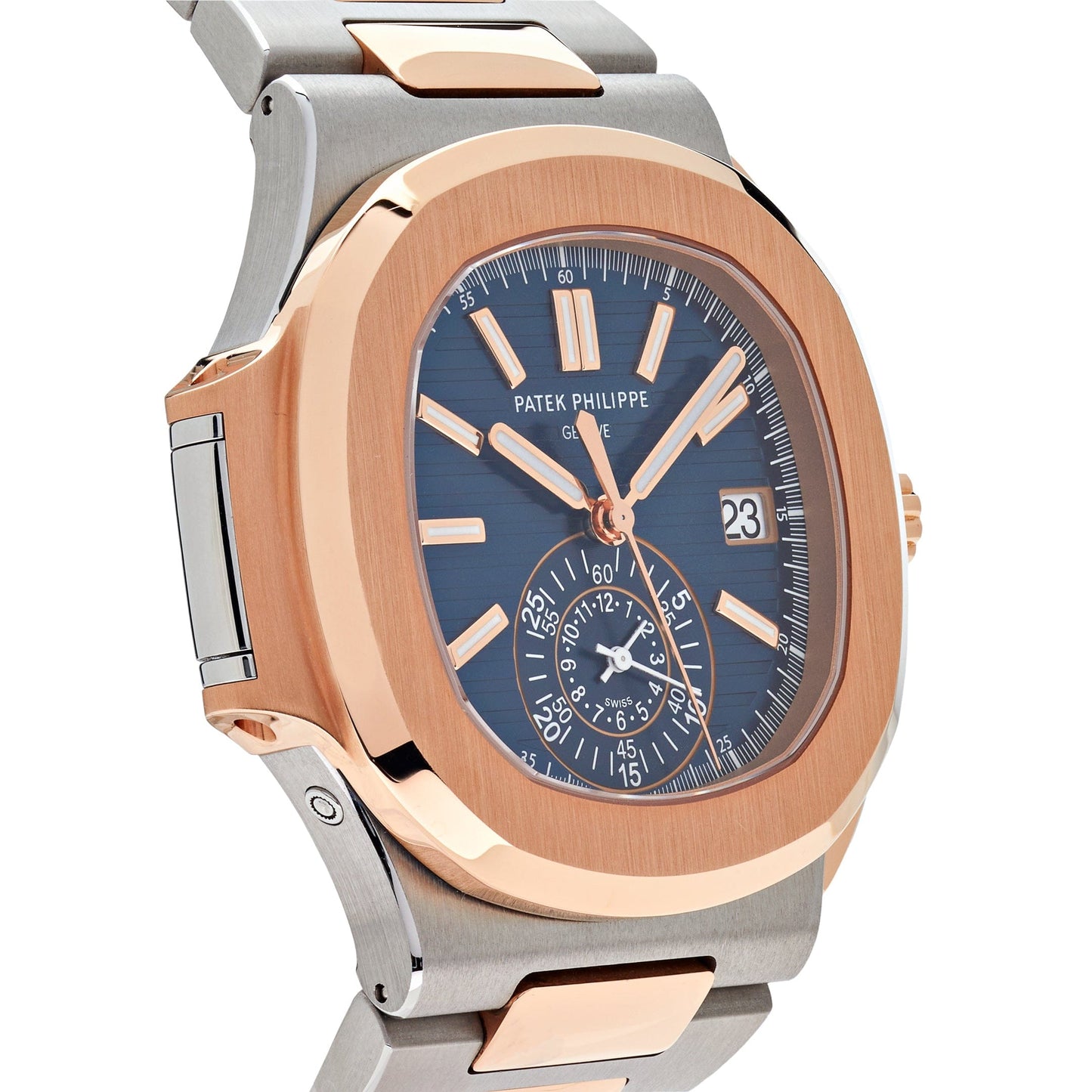 Patek Philippe Nautilus 5980/1AR-001 Chronograph Stainless Steel Rose Gold Blue Dial (2020)