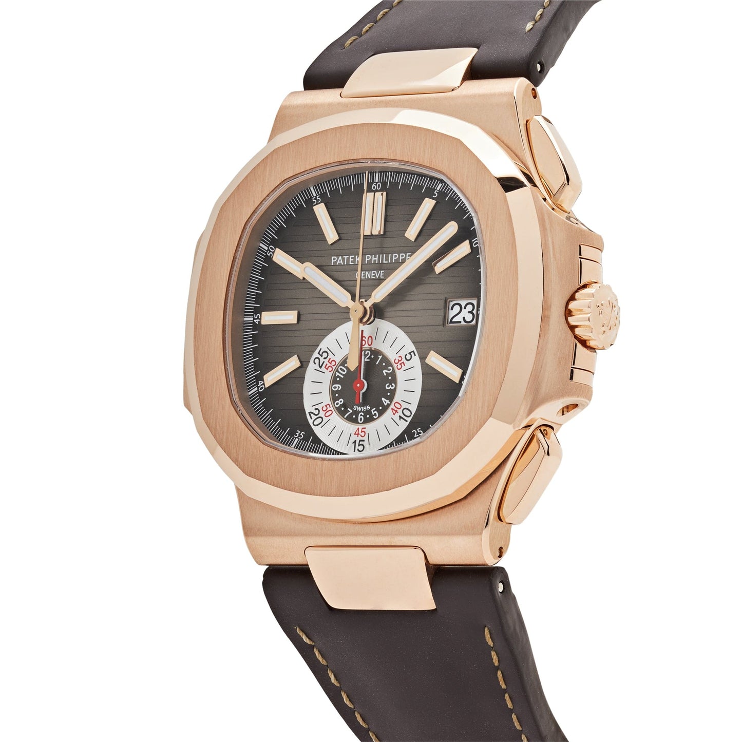 Patek Philippe Nautilus 5980R-001 Chronograph Rose Gold Brown Dial (2017)