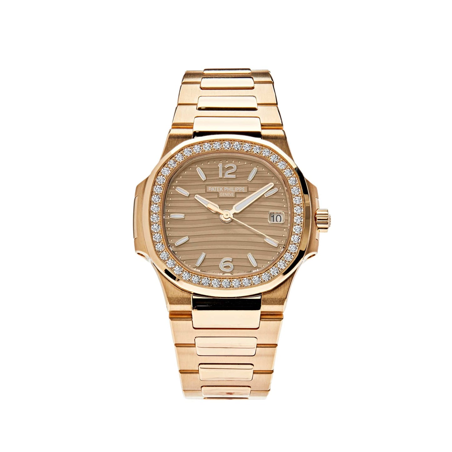 Patek Philippe Nautilus 7010/1R-012 Quartz Rose Gold Diamond Bezel