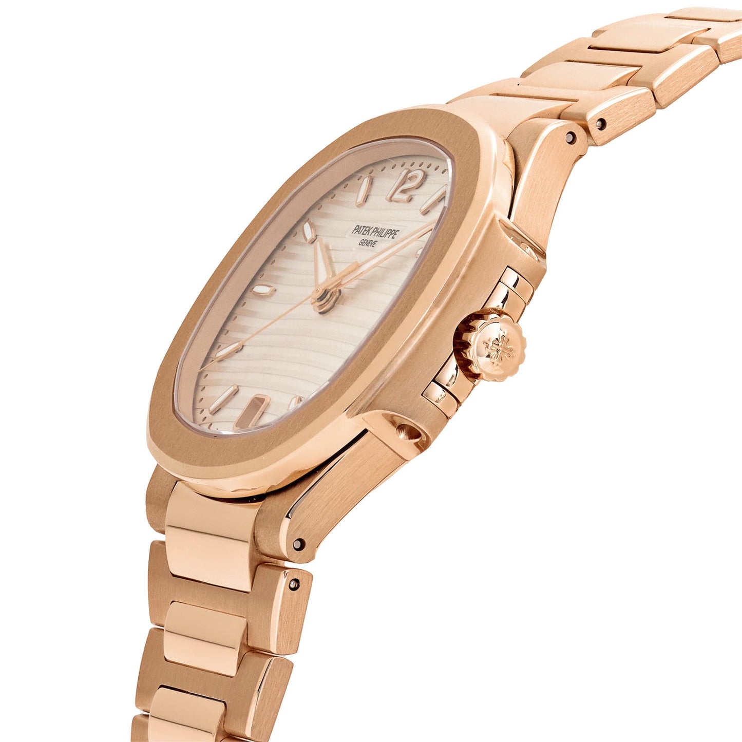 Patek Philippe Nautilus 7118/1R-001 'Ladies' Automatic Rose Gold Silvery Opaline Dial