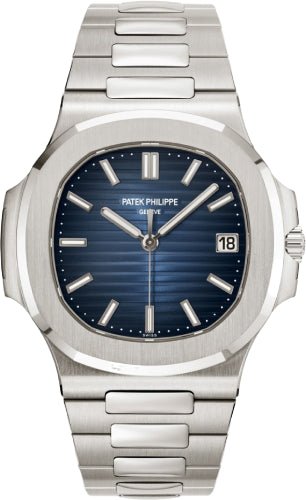 Patek Philippe Nautilus Date Sweep Seconds White Gold Black Blue Dial | 5811/1G-001