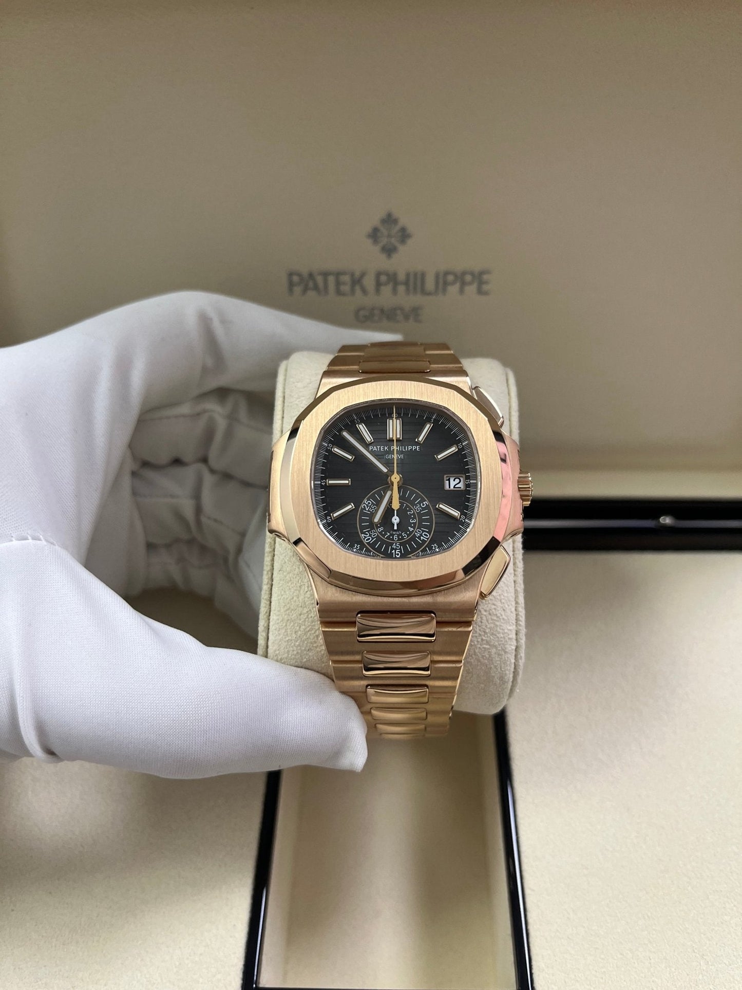 Patek Philippe Nautilus Rose Gold/ Black Gradient Dial (Ref#5980/1R-001)