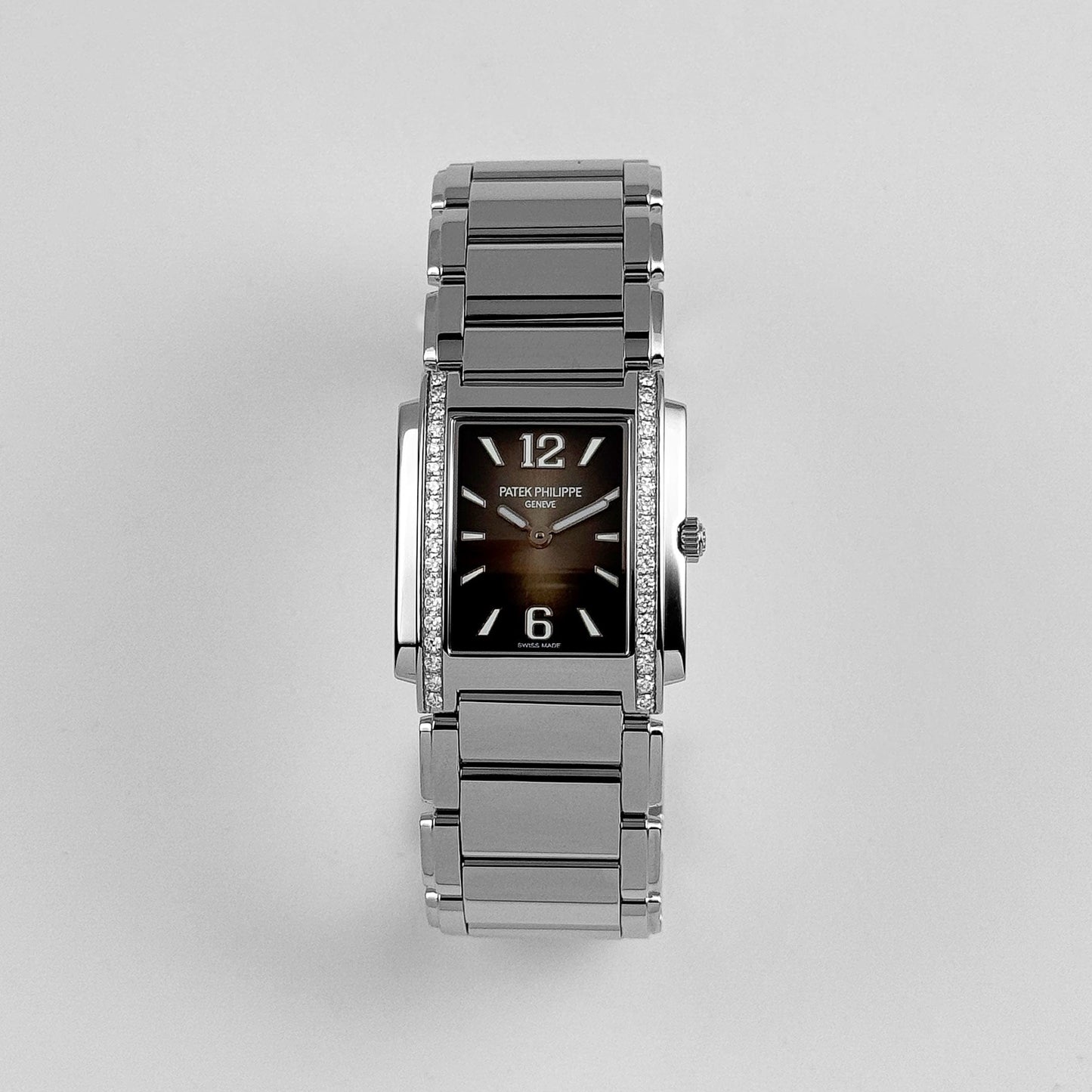 Patek Philippe Twenty-4 4910/1200A-010 'Ladies' Stainless Steel Gray Dial Diamond Bezel Quartz (2024)