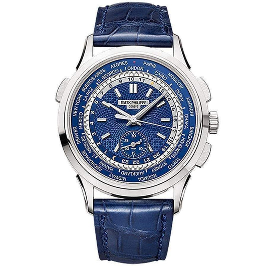 Patek Philippe World Time Chronograph Complication 39mm 5930G Blue Dial