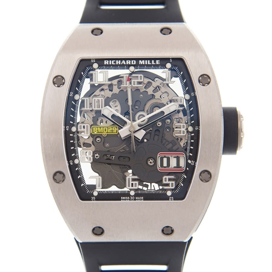 Richard Mille RM029 Titanium 48mm Transparent Dial Titanium Rubber Strap RM029