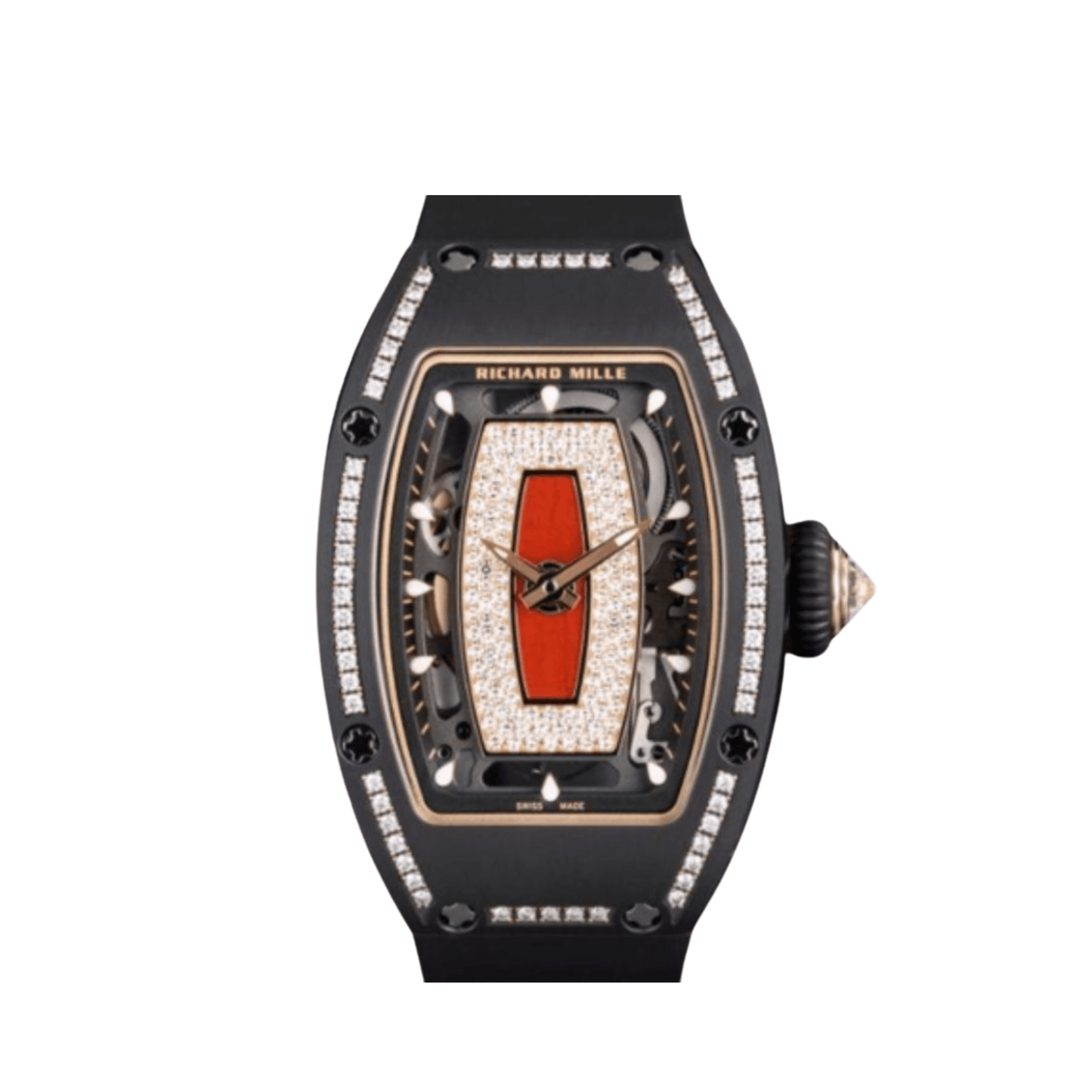 Richard Mille RM 07-01 'Ladies' Black Ceramic Red Lips Diamond Dial