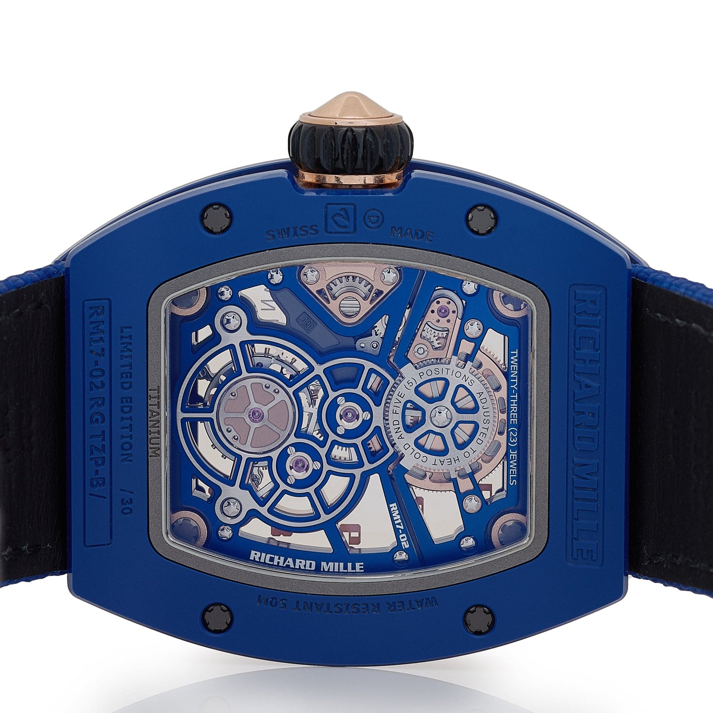 Richard Mille RM 17-02 Blue Ceramic Rose Gold Tourbillon Limited Edition of 30