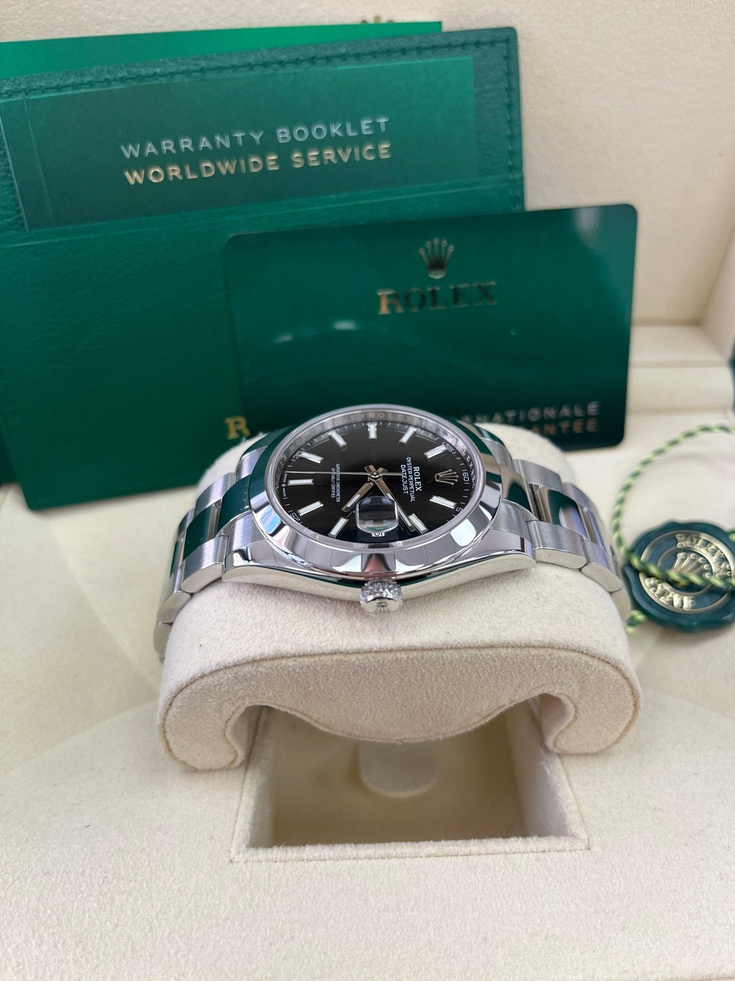 Rolex Datejust 41 Stainless Steel & White Gold - Black Index Dial - Smooth Bezel (Ref# 126300)